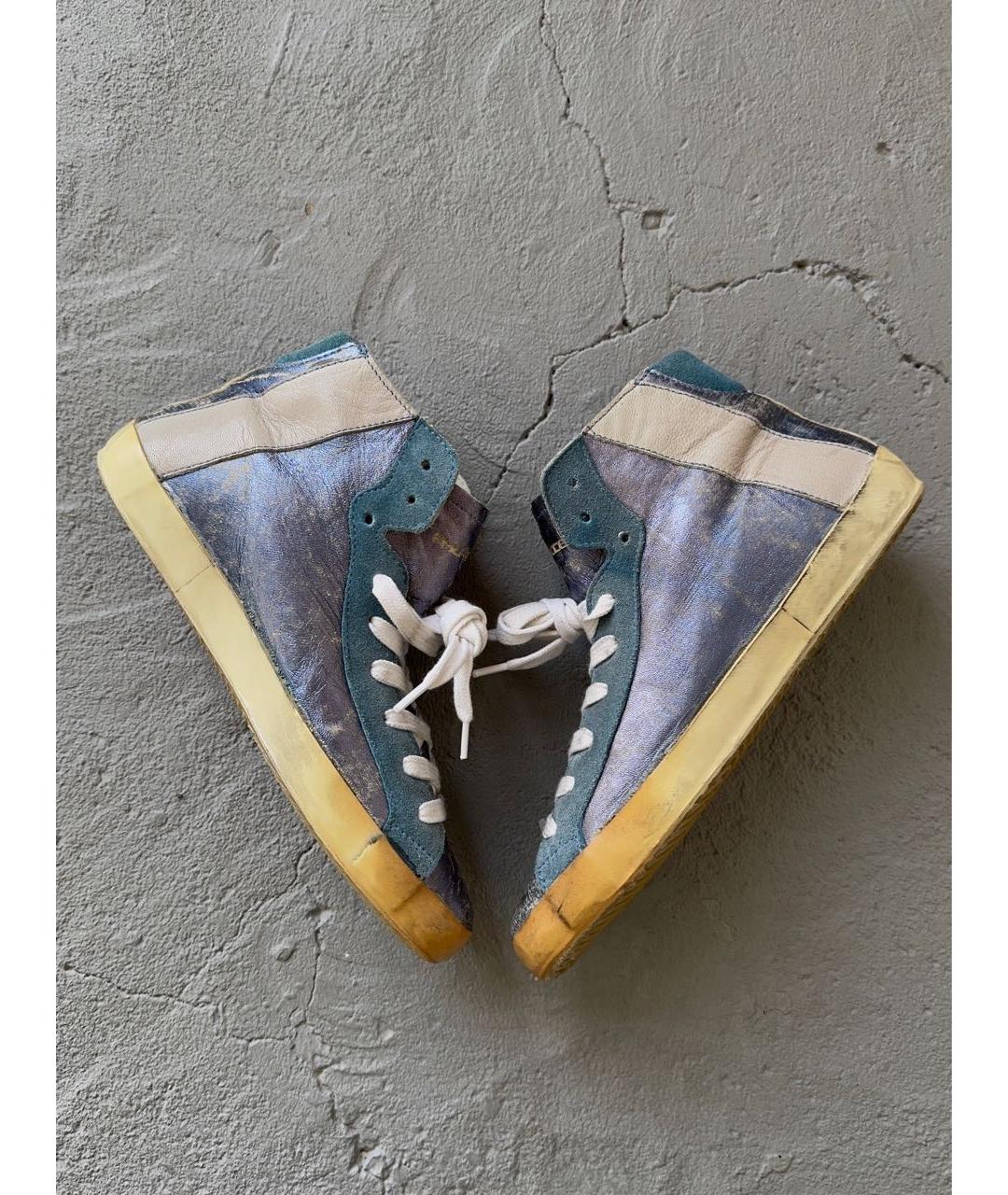 PHILIPPE MODEL Синие кожаные кеды, фото 4