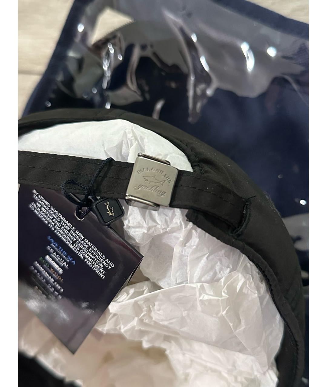 PAUL & SHARK Черная синтетическая кепка/бейсболка, фото 4