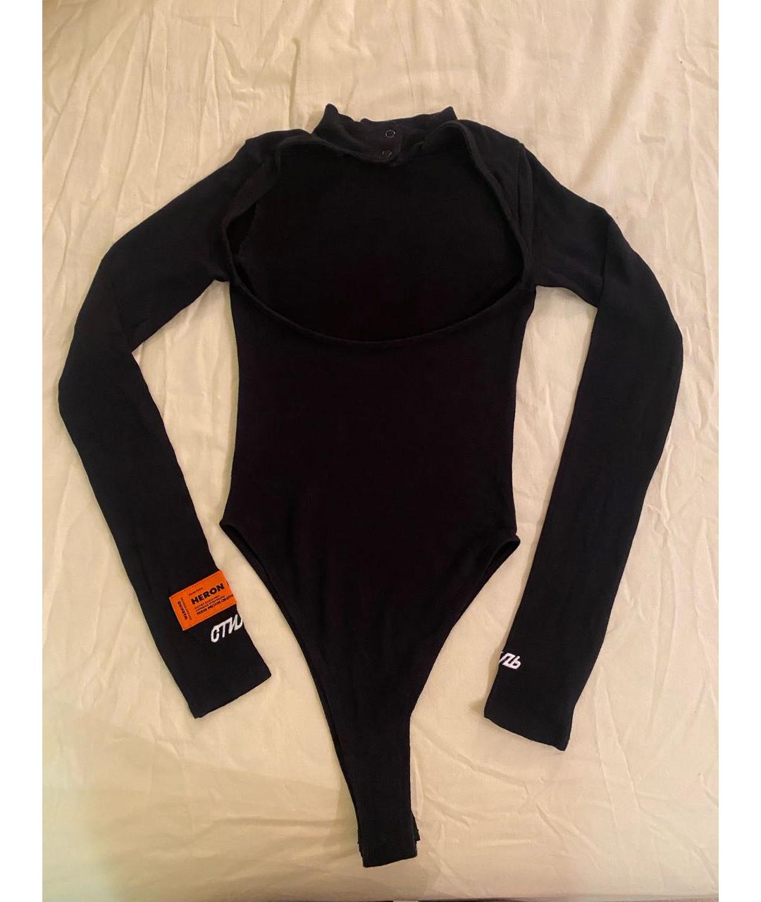 HERON PRESTON Черное вискозное боди, фото 4