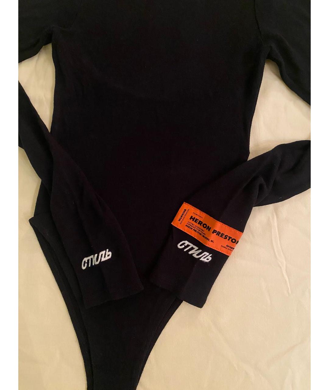 HERON PRESTON Черное вискозное боди, фото 2