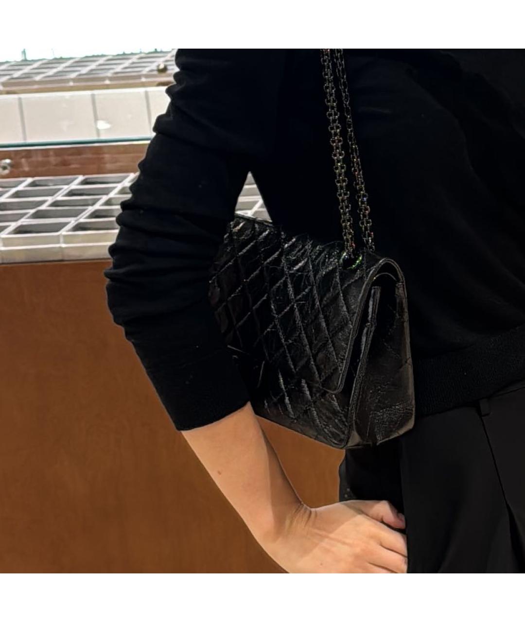 CHANEL Черная кожаная сумка через плечо, фото 5