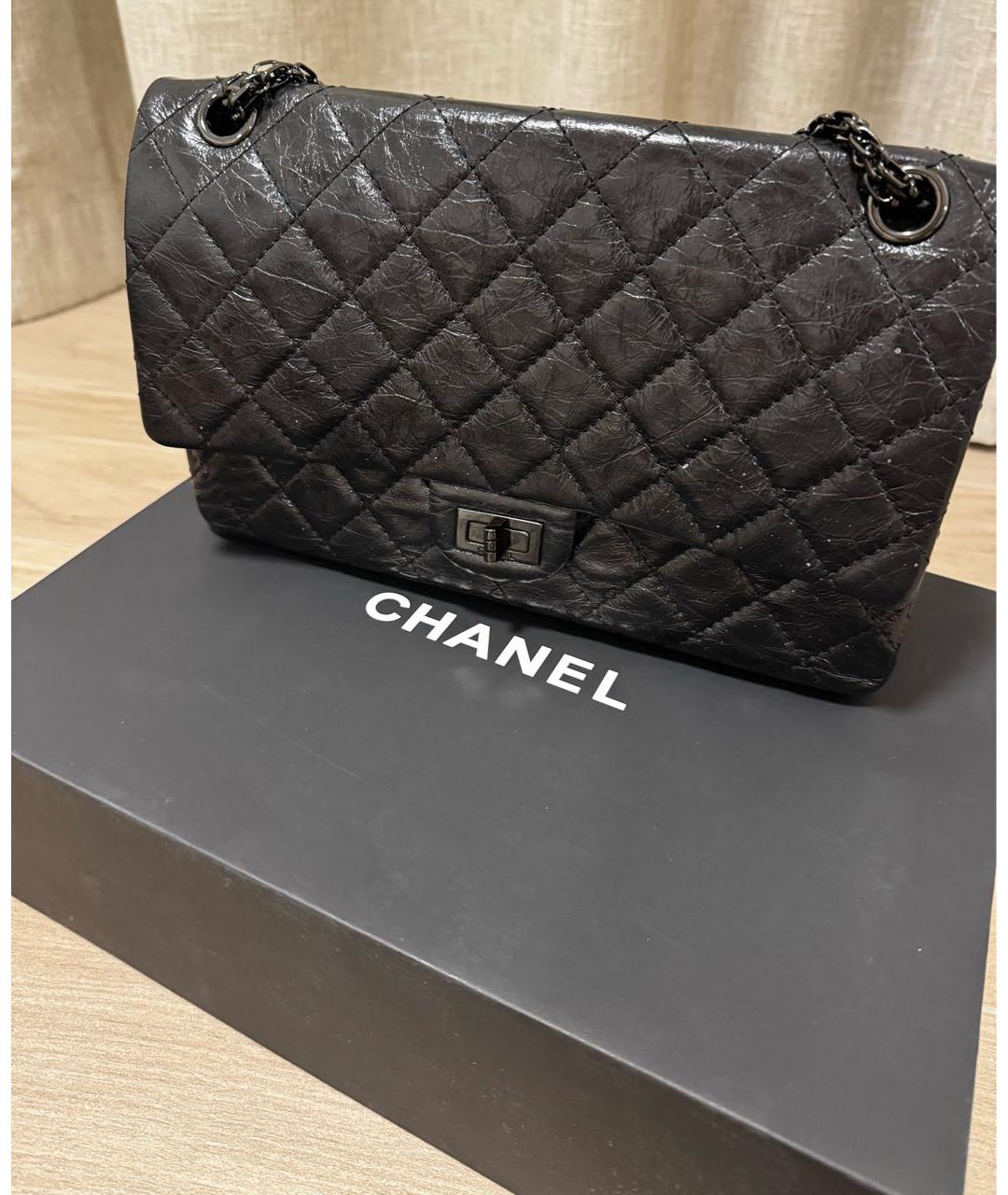 CHANEL Черная кожаная сумка через плечо, фото 2