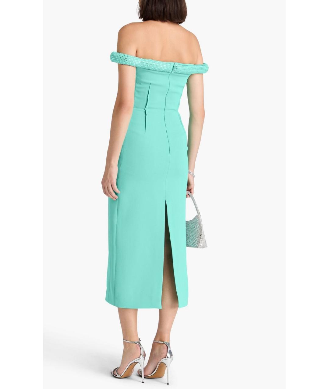 DAVID KOMA Зеленые вискозное коктейльное платье, фото 3