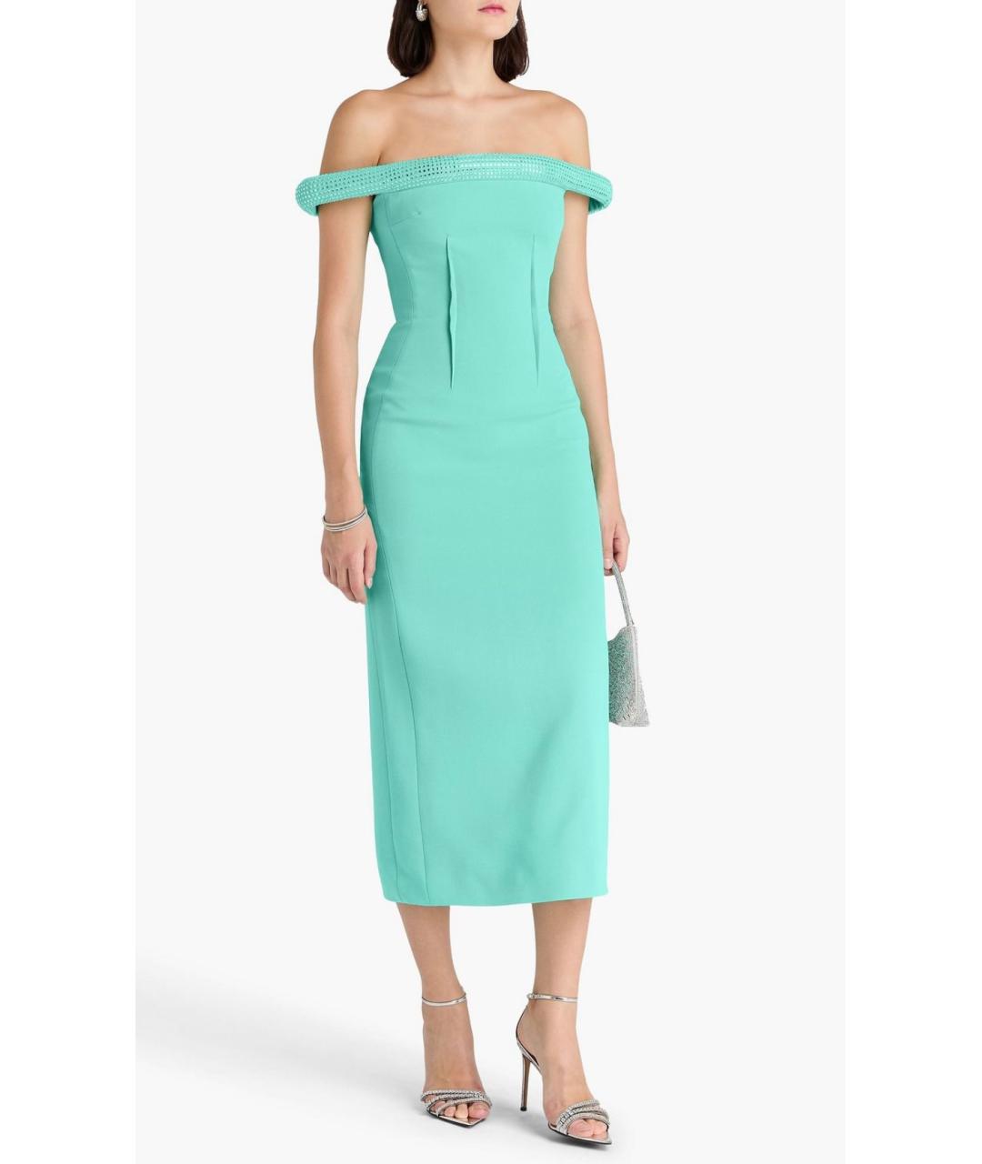 DAVID KOMA Зеленые вискозное коктейльное платье, фото 2