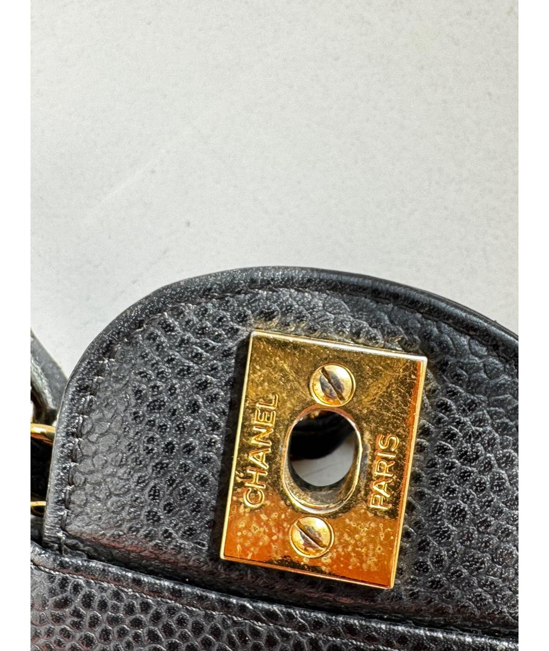 CHANEL Черная кожаная сумка через плечо, фото 5