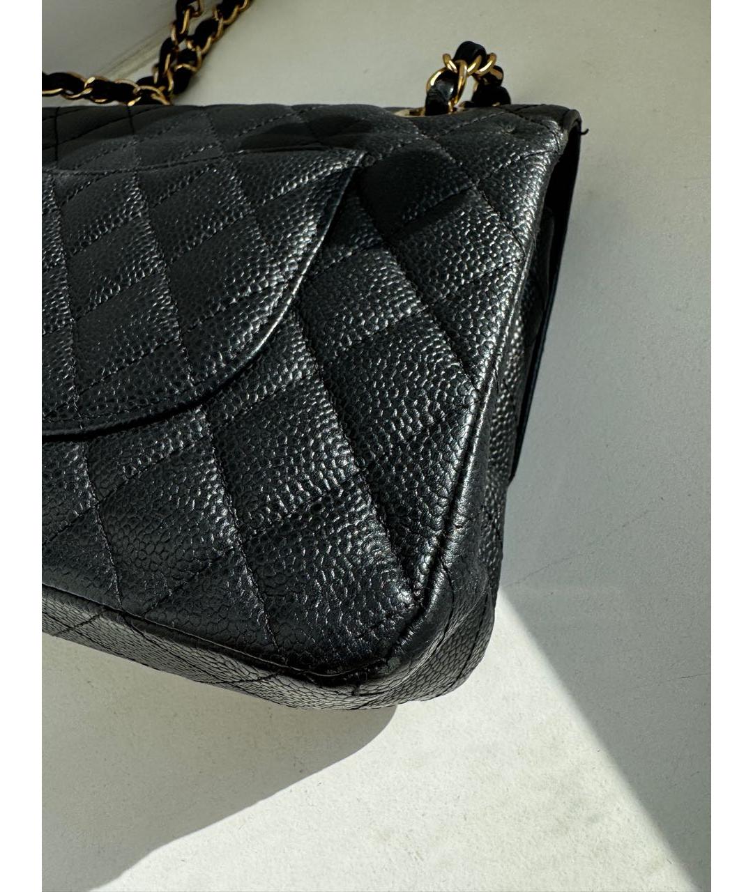 CHANEL Черная кожаная сумка через плечо, фото 4