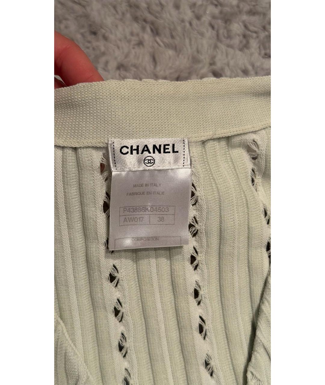 CHANEL Бирюзовый хлопковый кардиган, фото 3