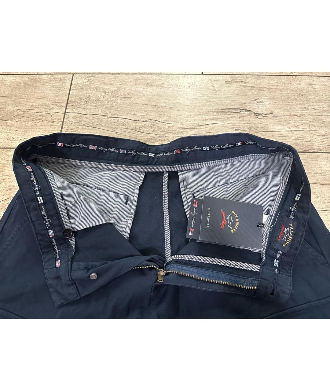 PAUL & SHARK Темно-синие хлопковые шорты, фото 4