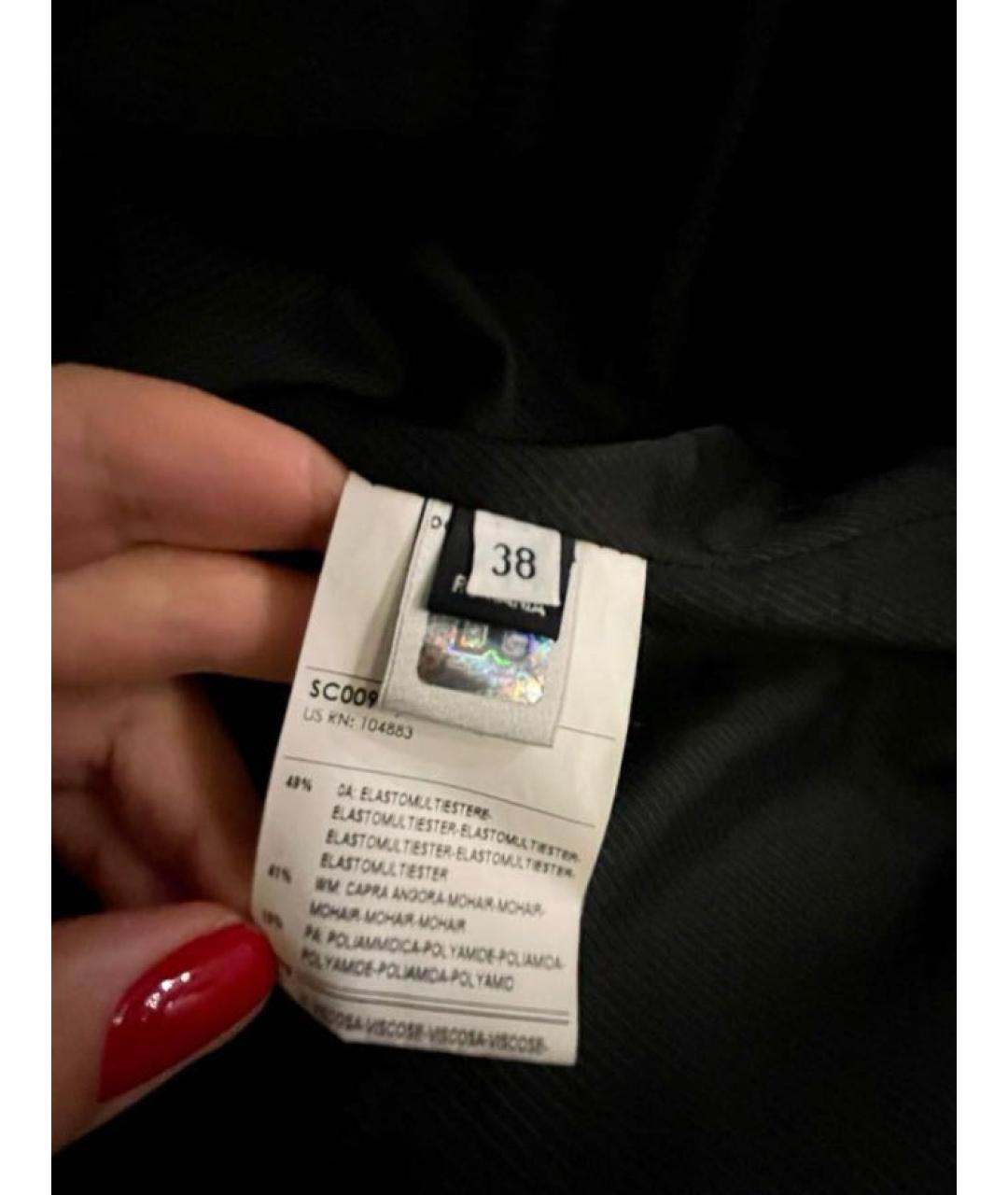 DOLCE&GABBANA Черное шерстяное пальто, фото 4