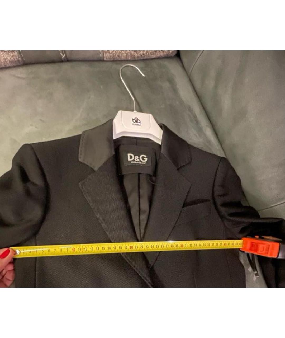 DOLCE&GABBANA Черное шерстяное пальто, фото 6