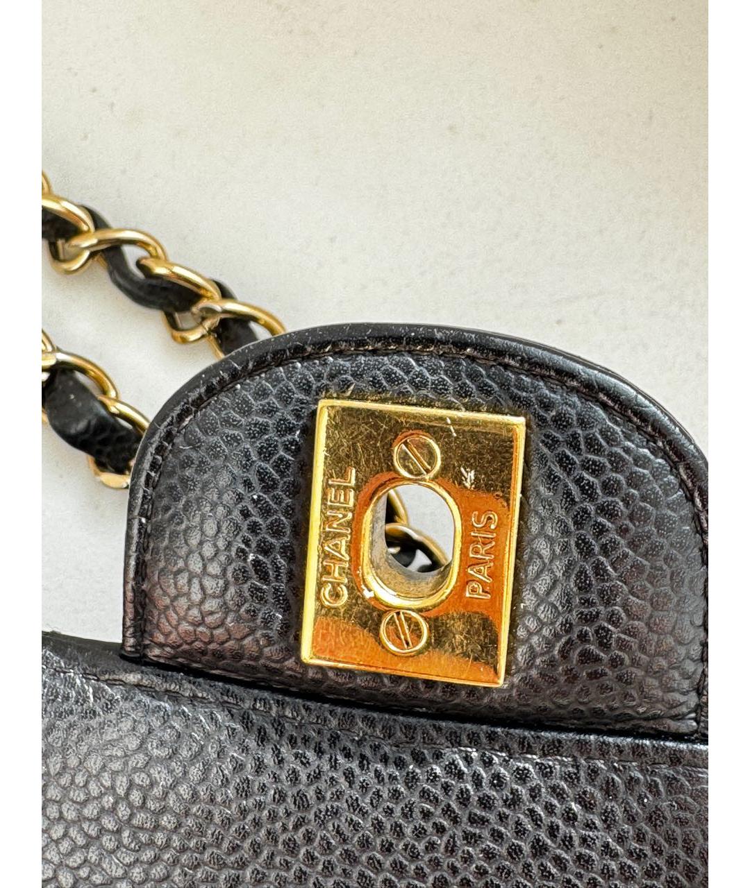 CHANEL Черная кожаная сумка через плечо, фото 6