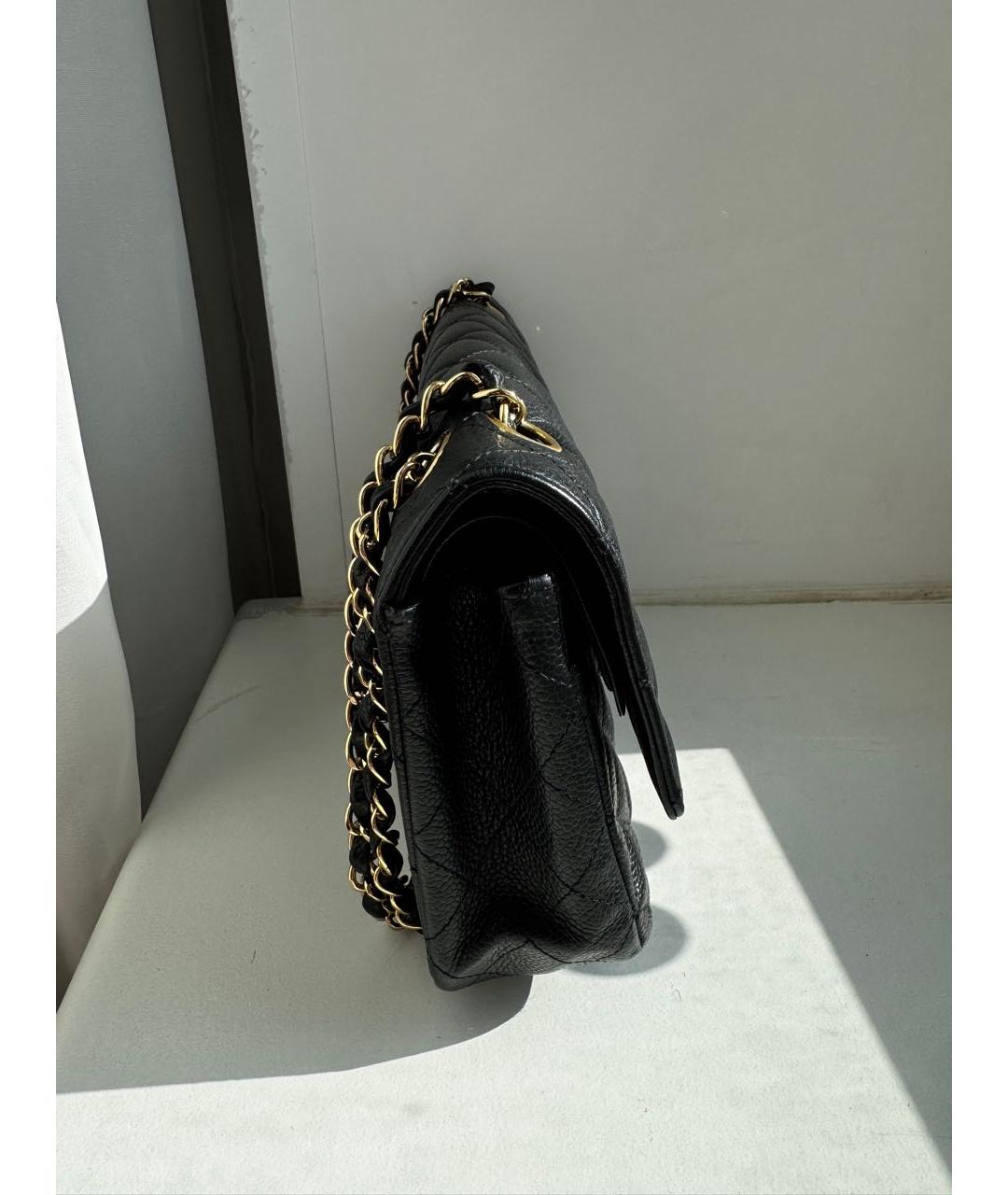 CHANEL Черная кожаная сумка через плечо, фото 7
