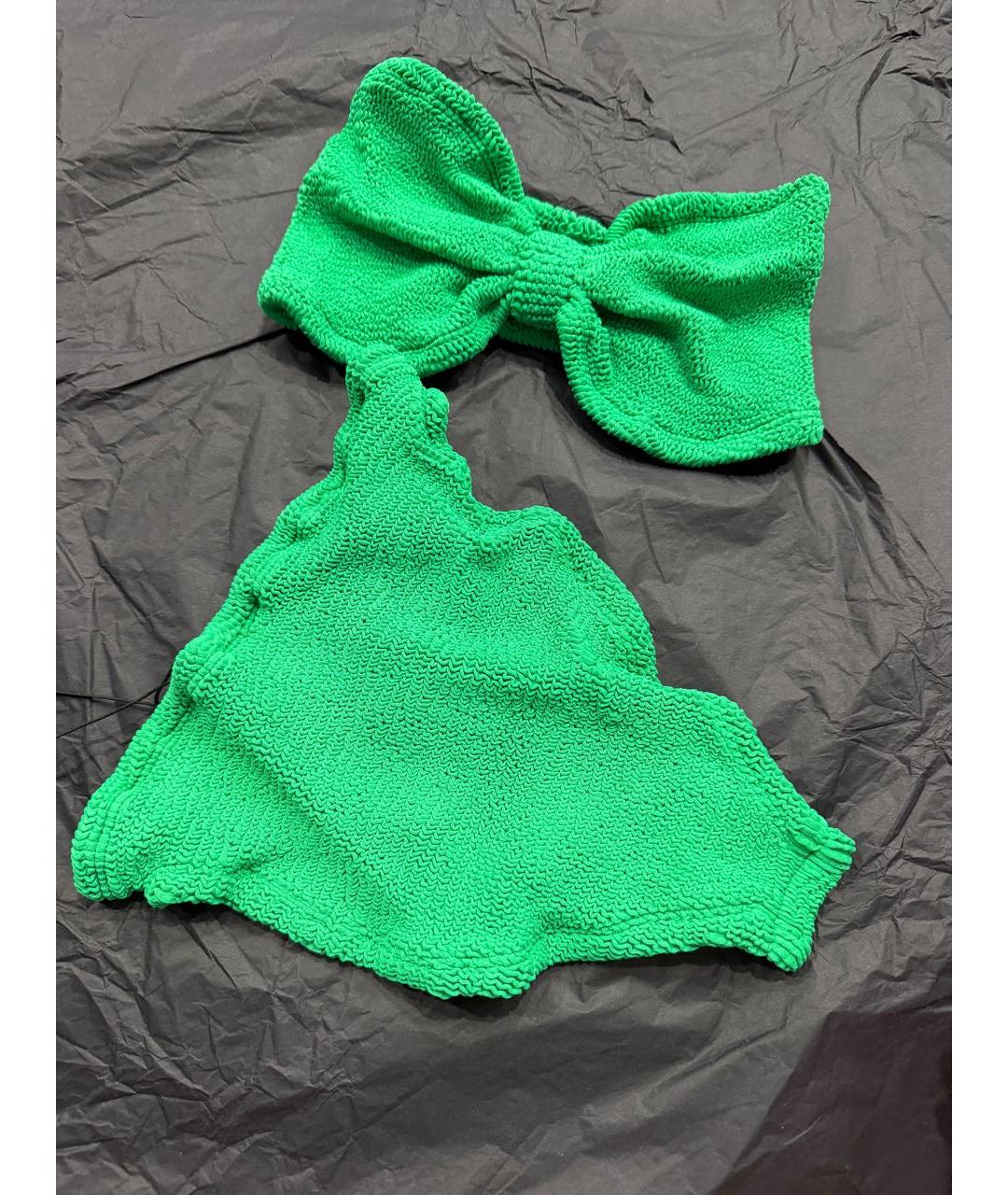 HUNZA G Зеленый купальник, фото 4