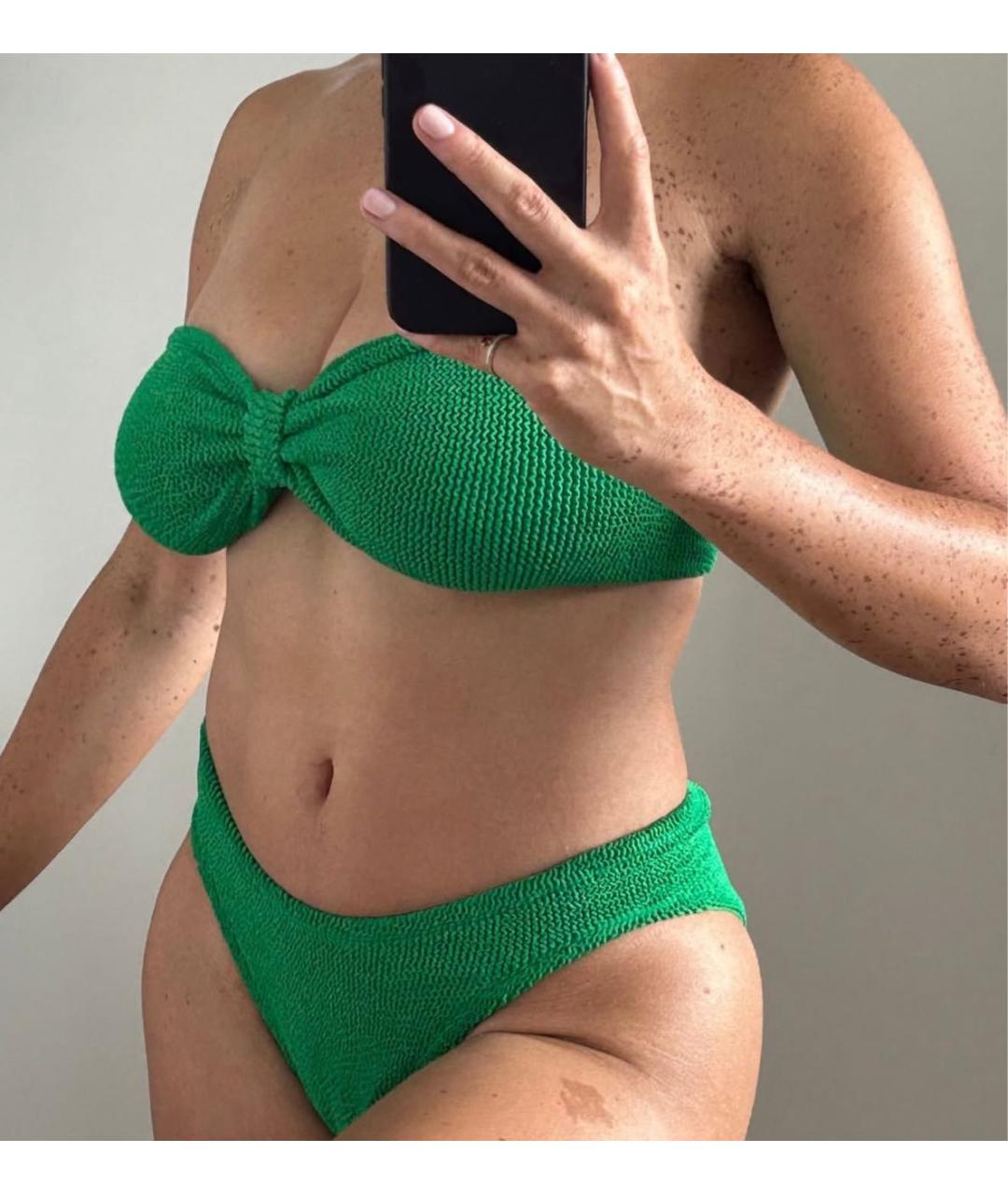 HUNZA G Зеленый купальник, фото 2