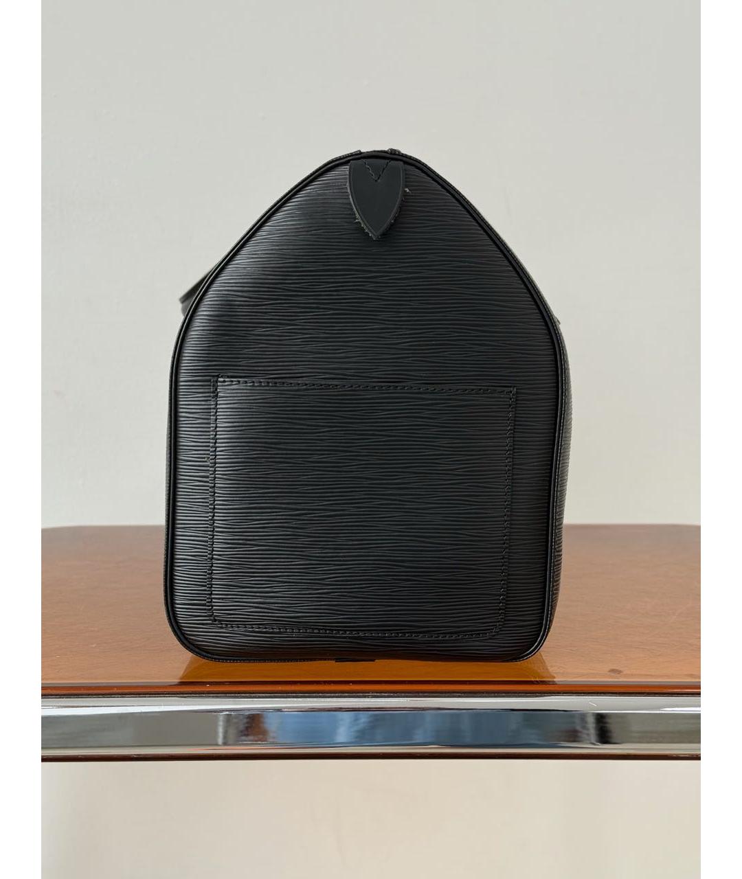 LOUIS VUITTON Черная кожаная дорожная/спортивная сумка, фото 6