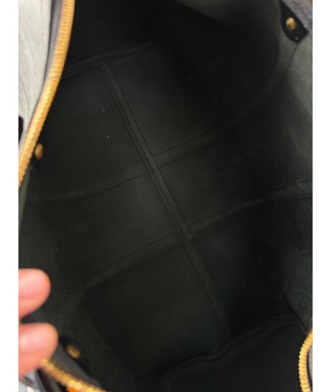 LOUIS VUITTON Черная кожаная дорожная/спортивная сумка, фото 7