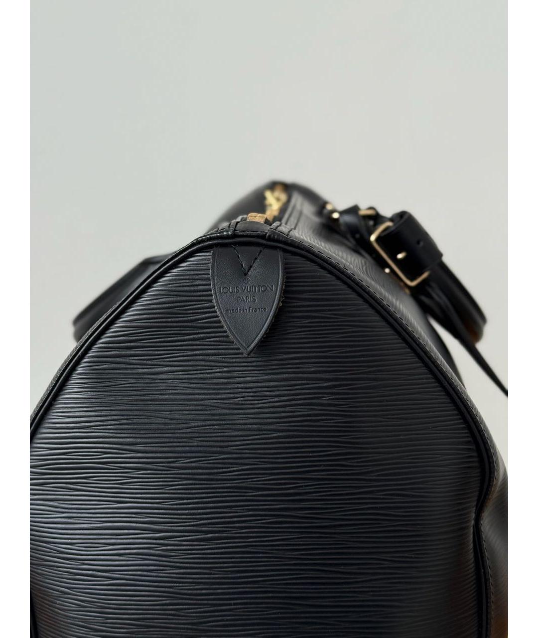 LOUIS VUITTON Черная кожаная дорожная/спортивная сумка, фото 2