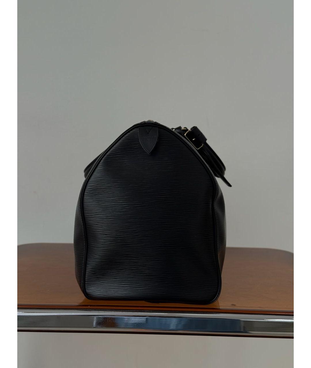 LOUIS VUITTON Черная кожаная дорожная/спортивная сумка, фото 3