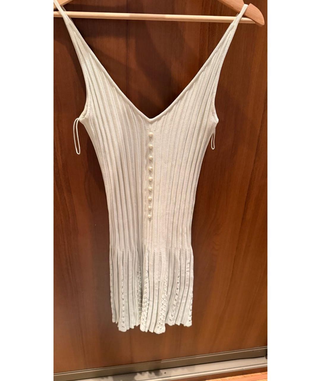 CHANEL Бирюзовое хлопковое коктейльное платье, фото 6