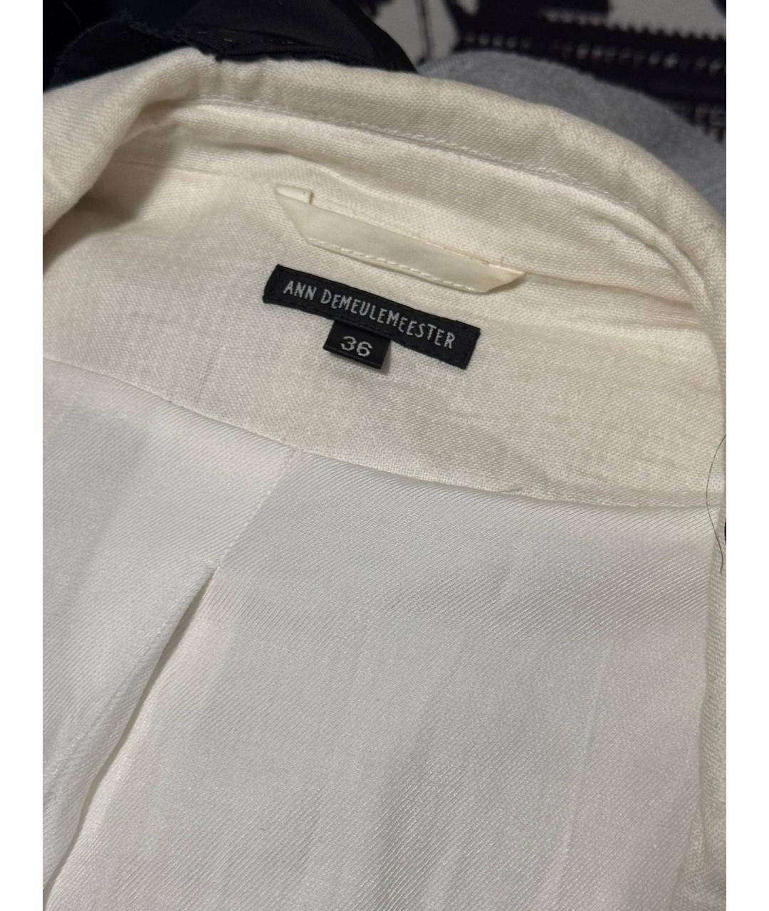 ANN DEMEULEMEESTER Бежевый атласный жакет/пиджак, фото 5