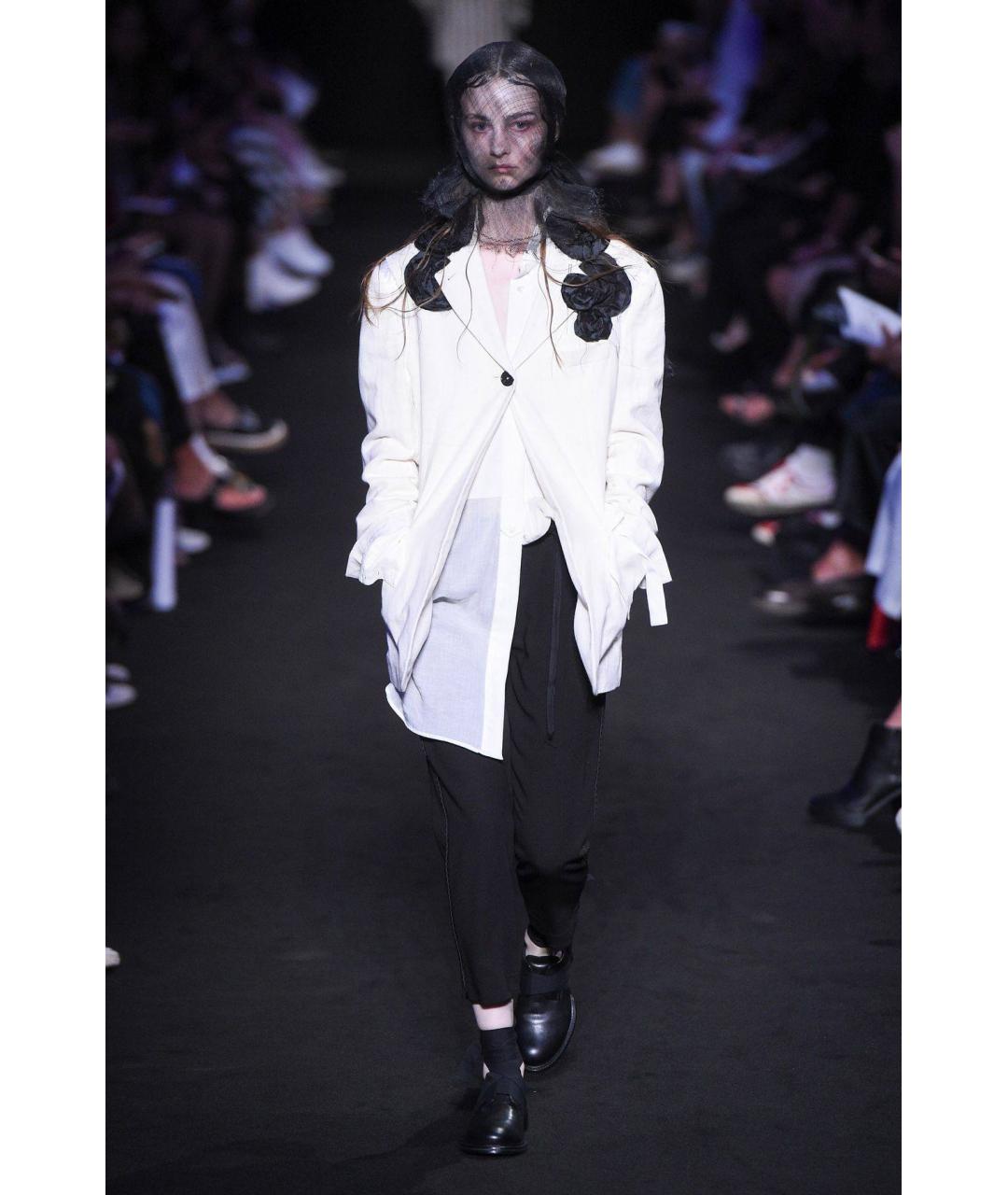 ANN DEMEULEMEESTER Бежевый атласный жакет/пиджак, фото 9