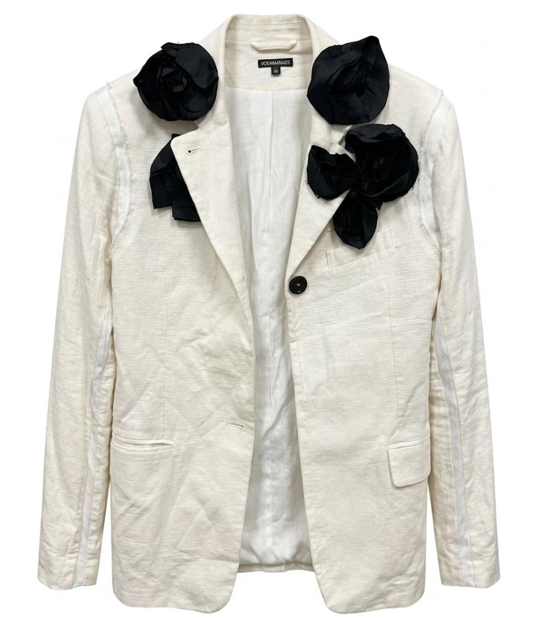 ANN DEMEULEMEESTER Бежевый атласный жакет/пиджак, фото 1