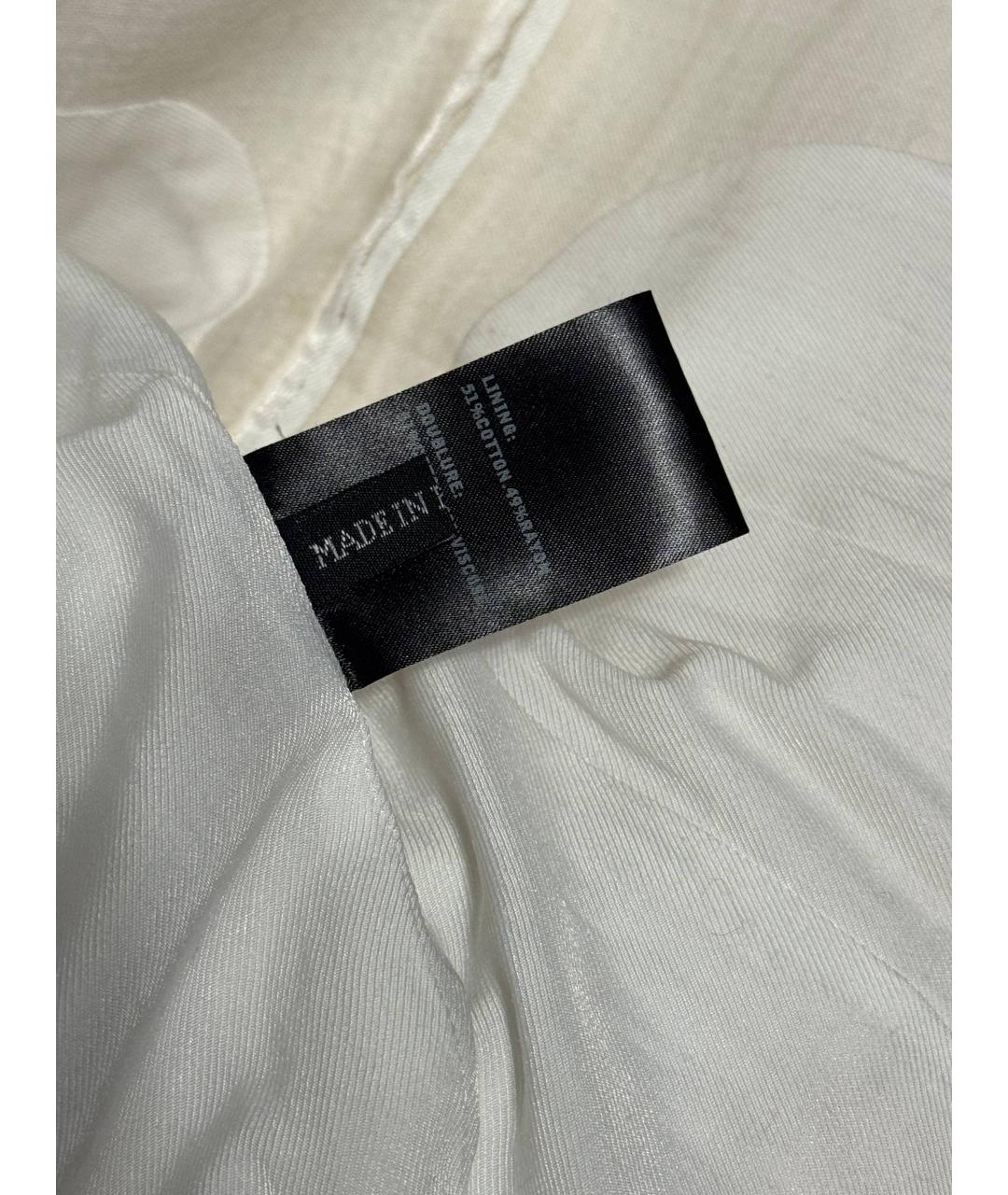 ANN DEMEULEMEESTER Бежевый атласный жакет/пиджак, фото 6