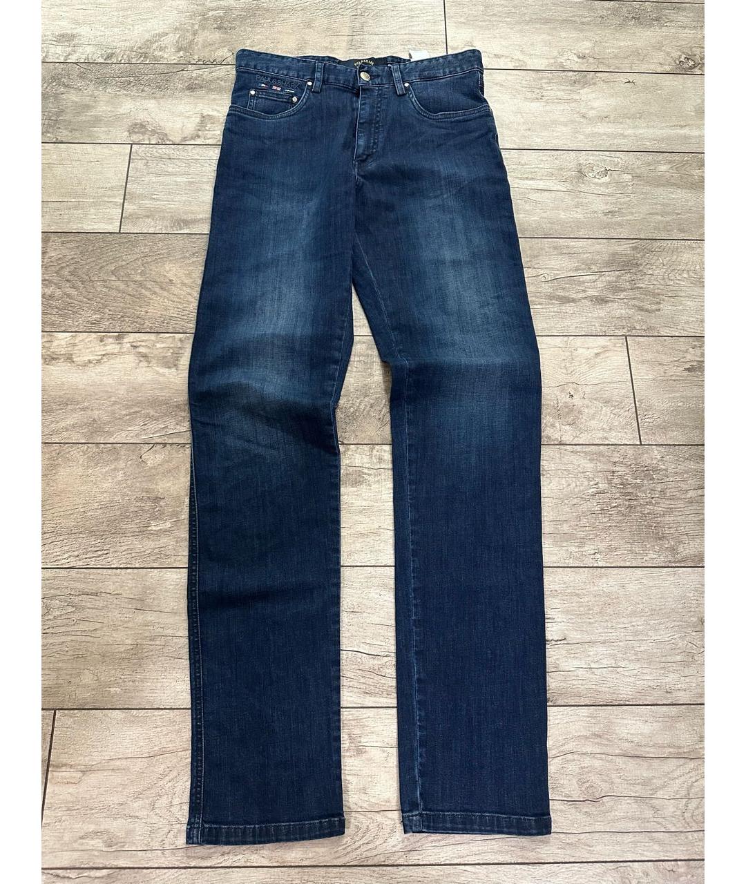 PAUL & SHARK Темно-синие хлопковые прямые джинсы, фото 6