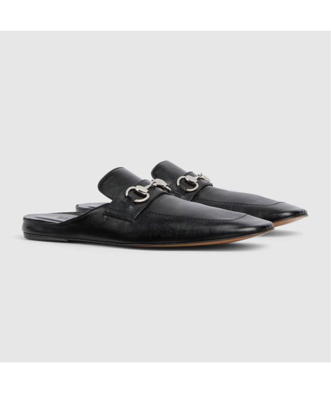 GUCCI Черные кожаные мюли, фото 2