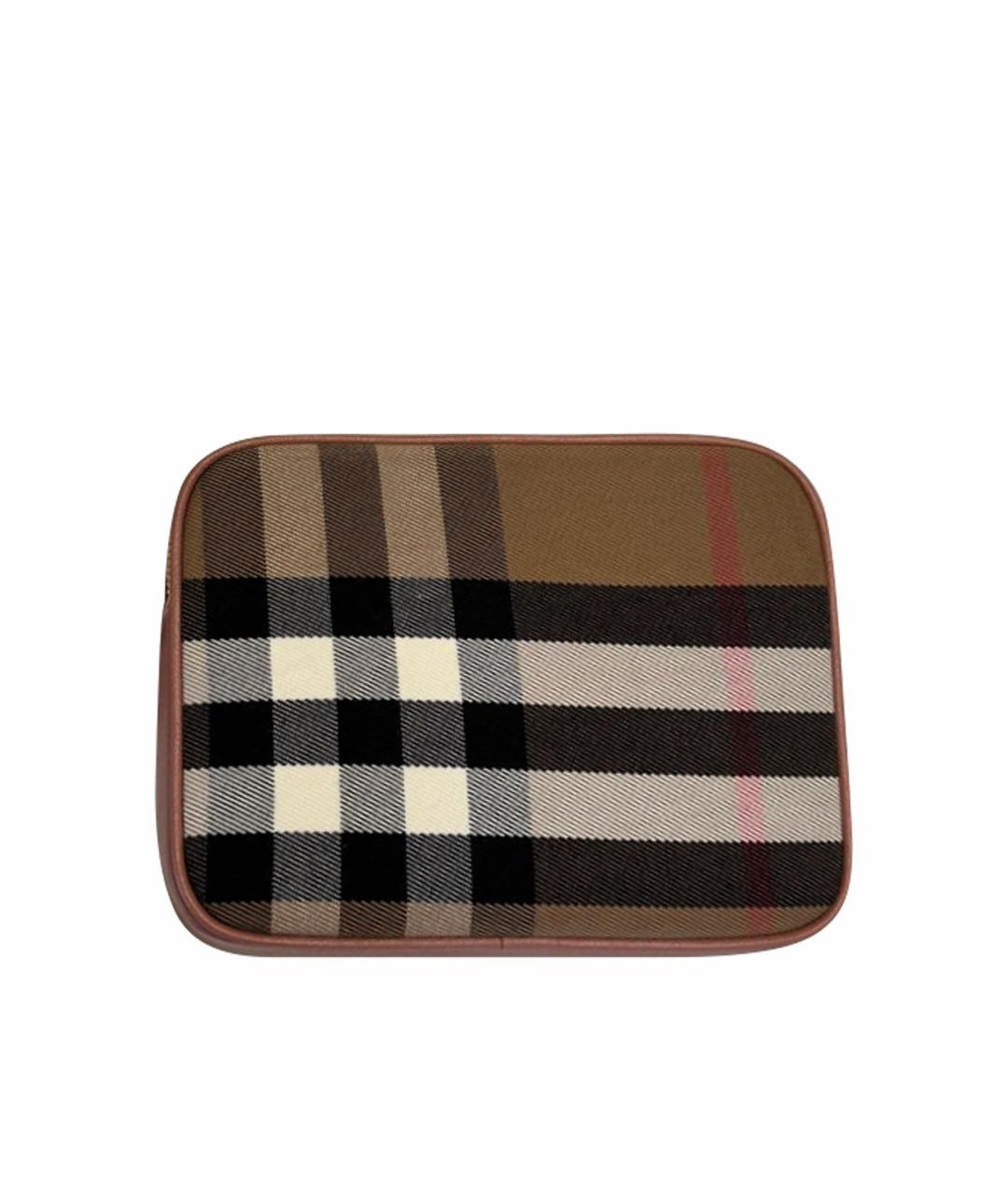 BURBERRY Коричневая тканевая сумка через плечо, фото 1