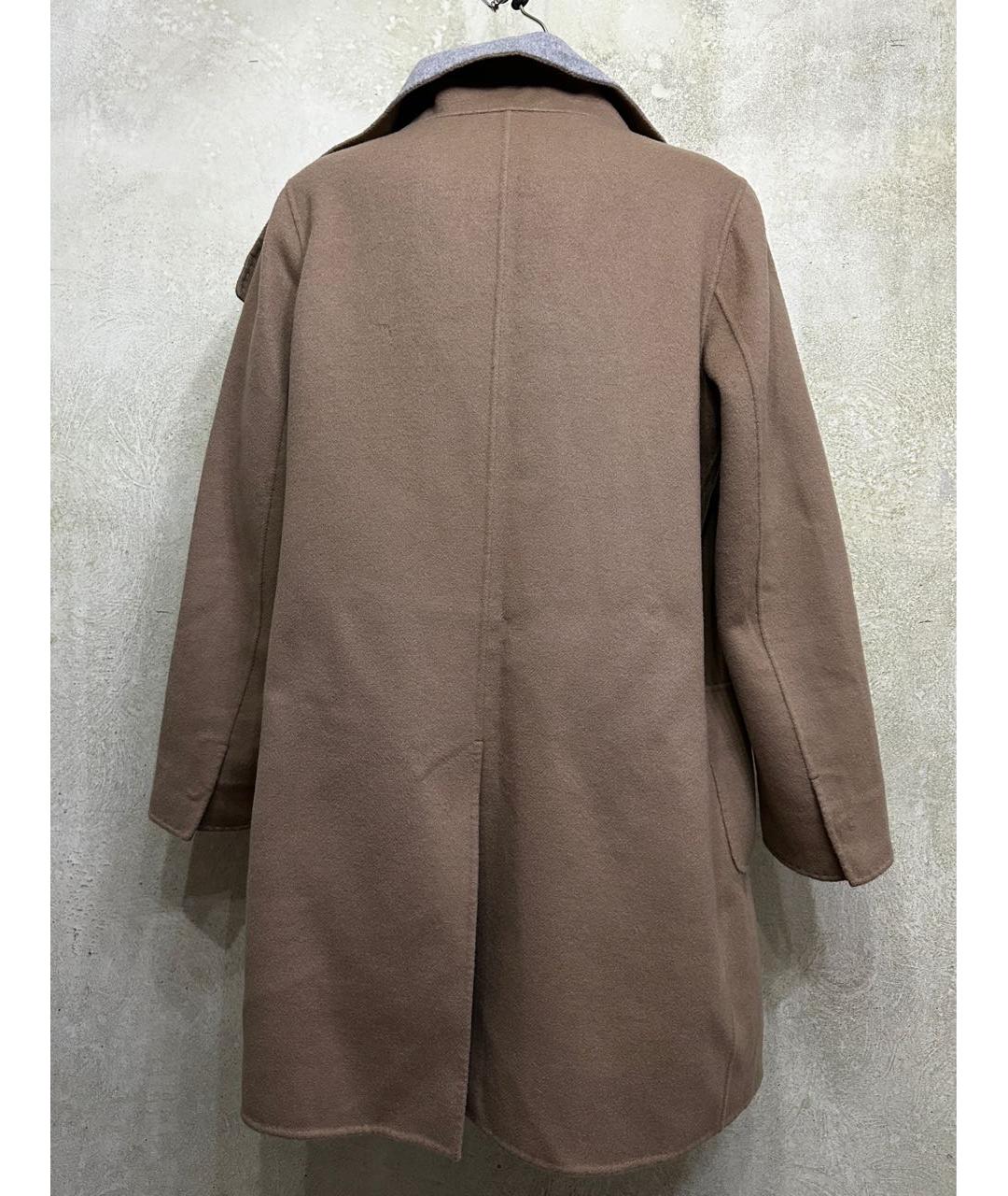 'S MAX MARA Коричневое шерстяное пальто, фото 4