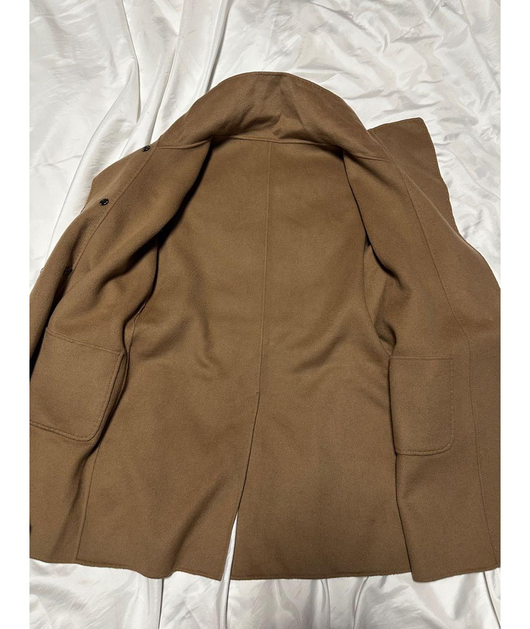 'S MAX MARA Коричневое шерстяное пальто, фото 6