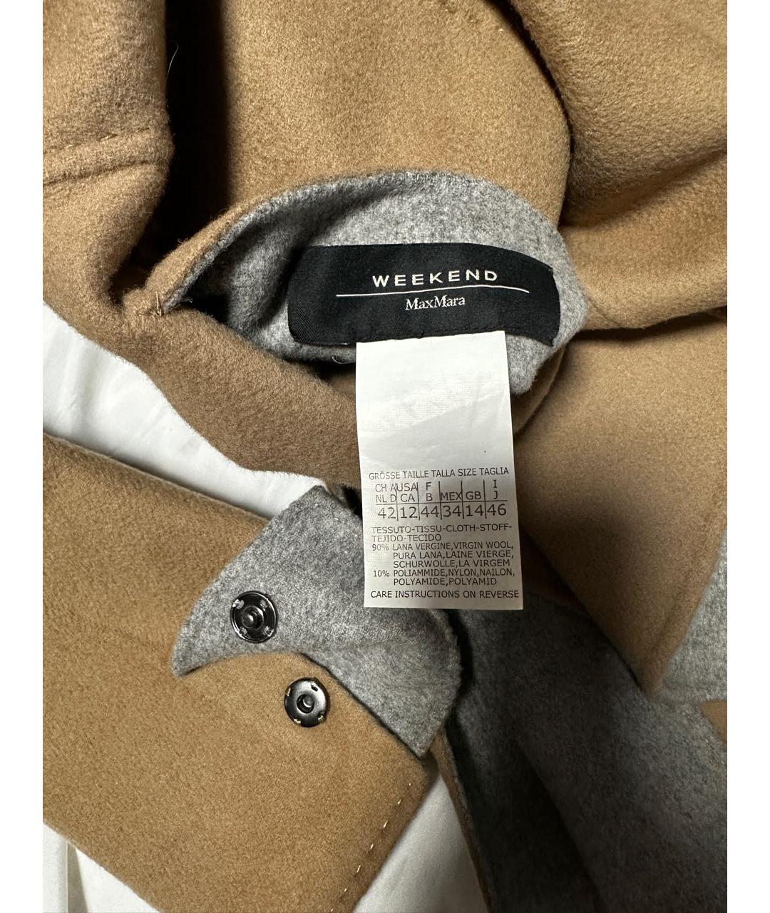 'S MAX MARA Коричневое шерстяное пальто, фото 5