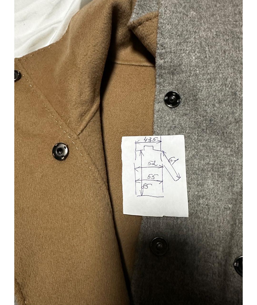 'S MAX MARA Коричневое шерстяное пальто, фото 7