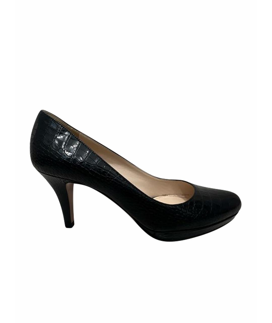 PRADA Черные кожаные туфли, фото 1