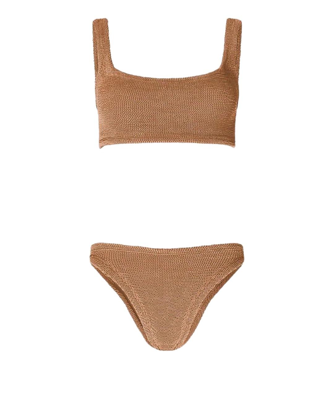 HUNZA G Коричневый купальник, фото 6