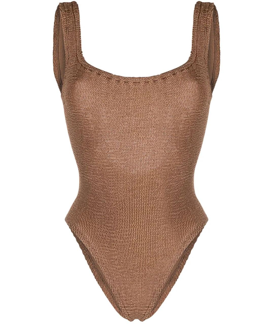 HUNZA G Коричневый купальник, фото 2