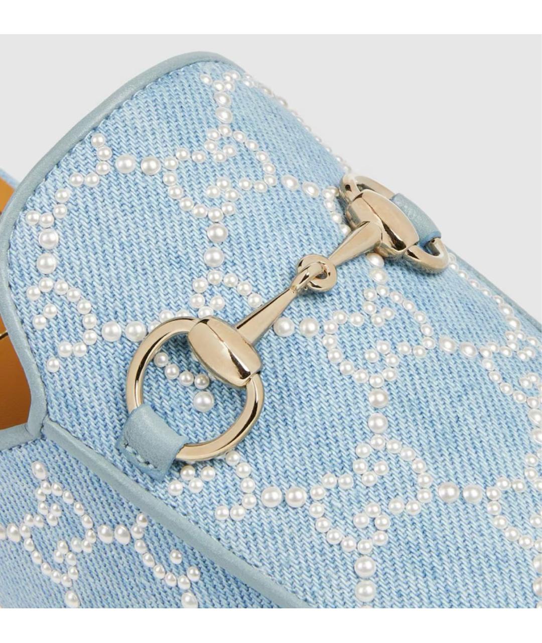 GUCCI Голубые мюли, фото 4