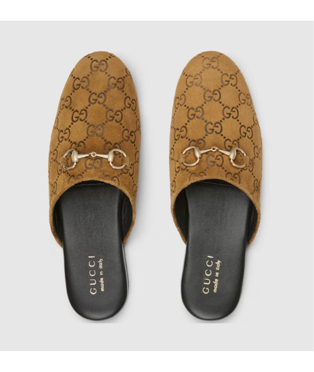 GUCCI Коричневые замшевые мюли, фото 5