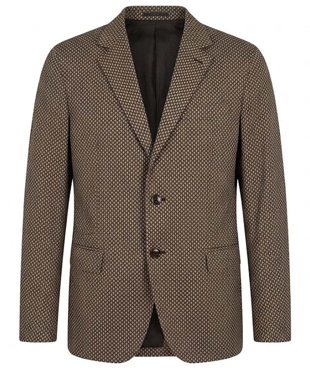 ALEXANDER MCQUEEN Коричневый хлопковый пиджак, фото 1