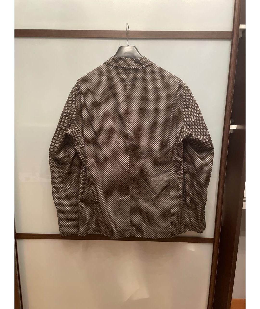 ALEXANDER MCQUEEN Коричневый хлопковый пиджак, фото 2