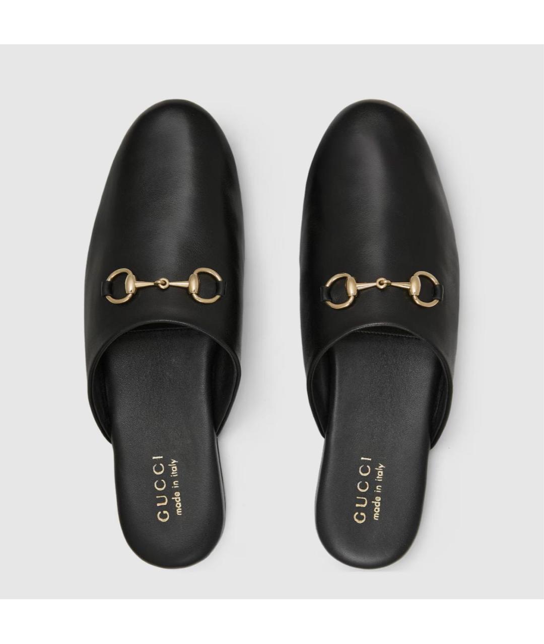 GUCCI Черные кожаные мюли, фото 5