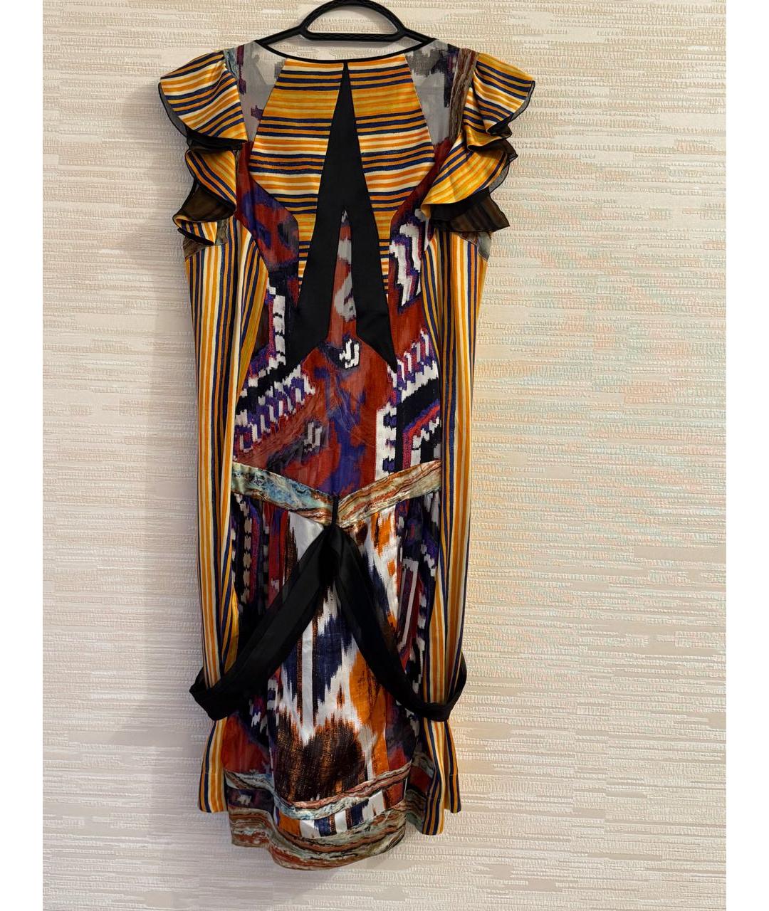 BALENCIAGA Мульти шелковое коктейльное платье, фото 2