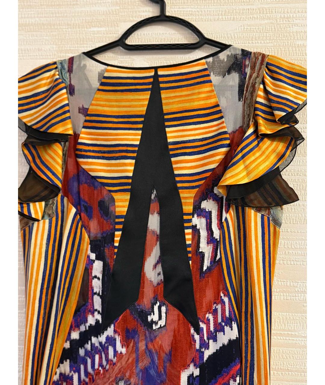 BALENCIAGA Мульти шелковое коктейльное платье, фото 7