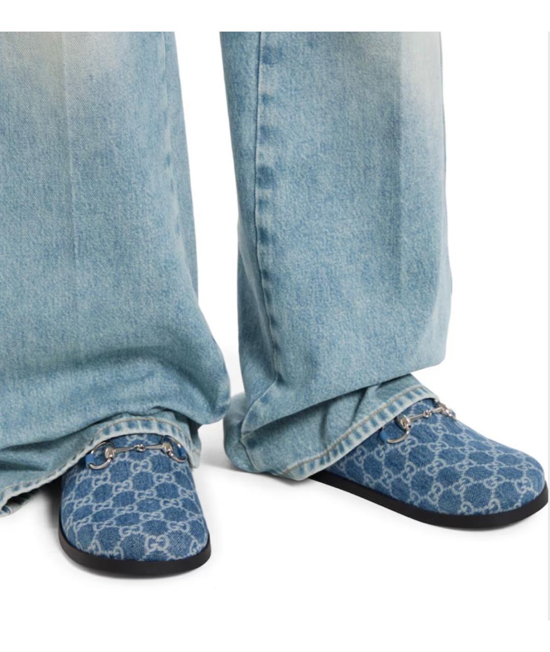 GUCCI Голубые мюли, фото 3