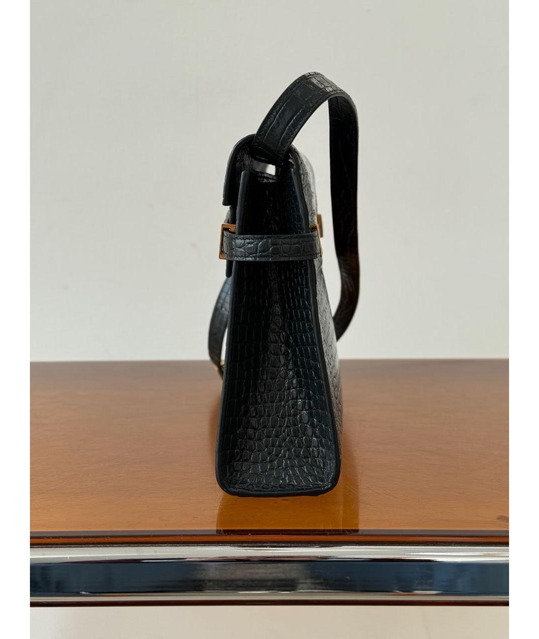 SAINT LAURENT Зеленая кожаная сумка через плечо, фото 6