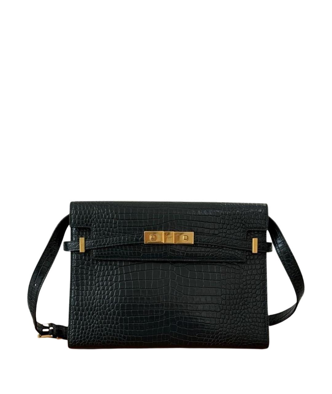 SAINT LAURENT Зеленая кожаная сумка через плечо, фото 1