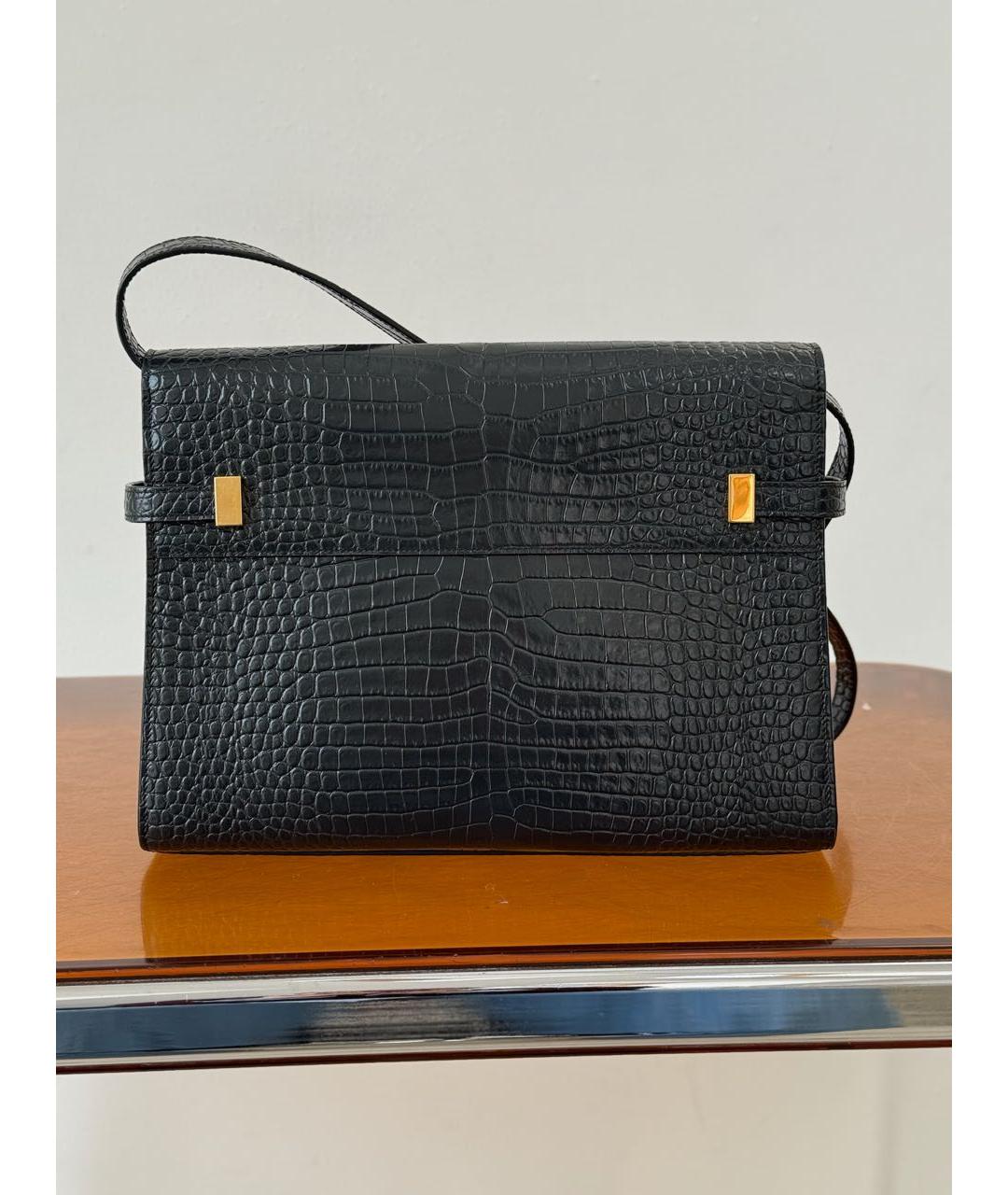 SAINT LAURENT Зеленая кожаная сумка через плечо, фото 2