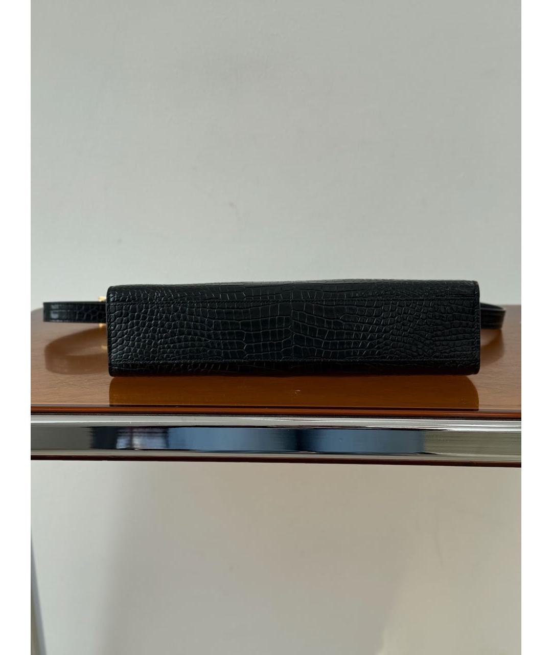 SAINT LAURENT Зеленая кожаная сумка через плечо, фото 4