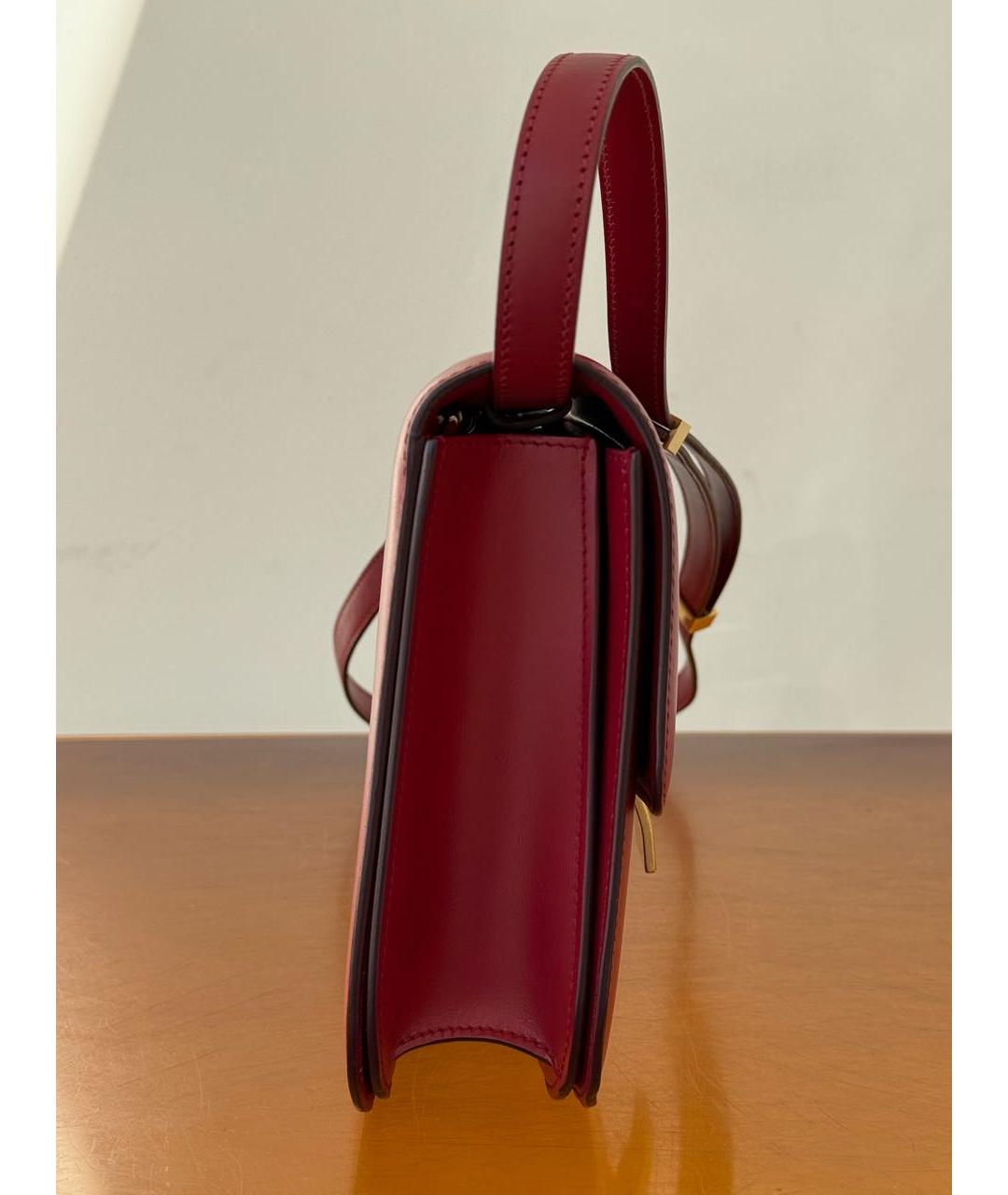 CELINE Красная кожаная сумка через плечо, фото 3